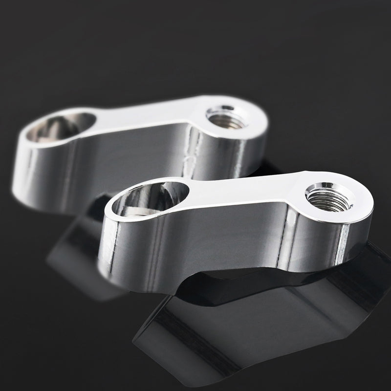 Fit Aprilia Tuono 1000 Shiver 750 Chrome Side Mirror Extender and Riser - MC Motoparts