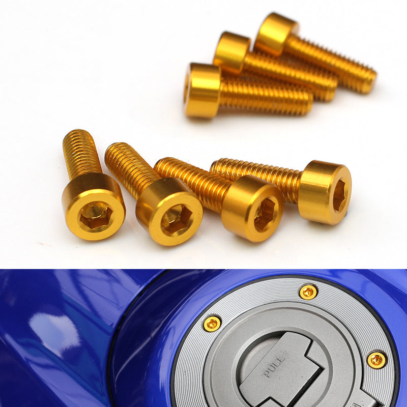 Fits Kawasaki Ninja 300 250 ZX-6R ZX-9R CNC Fuel Cap Bolts - MC Motoparts
