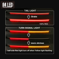 36cm A4 LED Integrated Rear Turn Signal Brake Light Strips - MC Motoparts