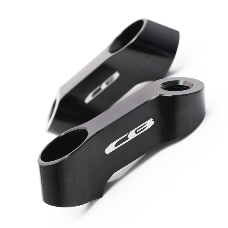 Fit Honda CB Engraved Logo Motorcycle Rear View Mirror Extender Riser - MC Motoparts