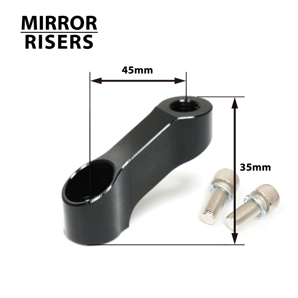 Fit Honda CB650F 2017-2019 Engraved Logo Rear View Mirror Extender Riser - MC Motoparts