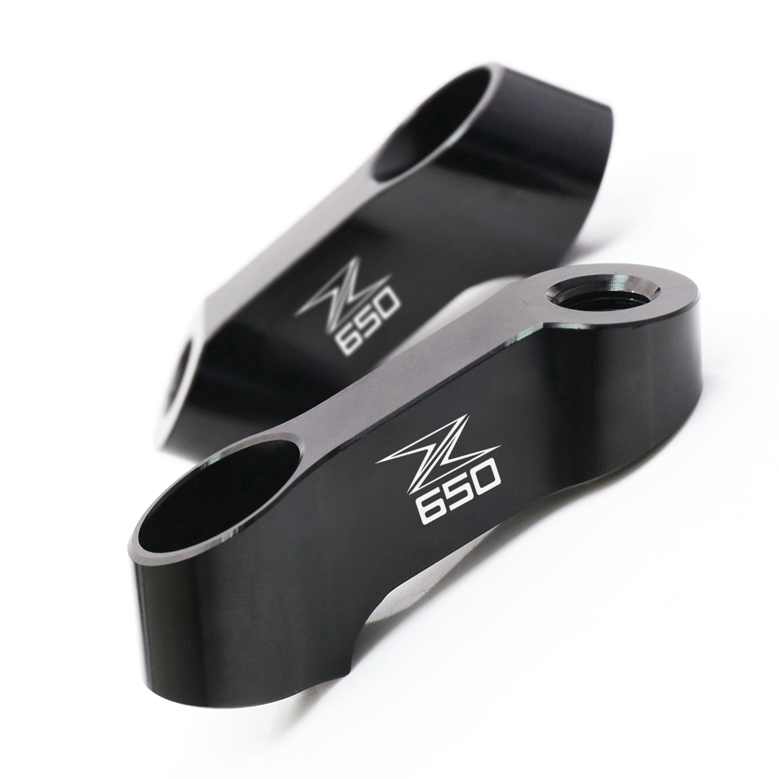 Fit Kawasaki Z650 2017-2019 Engraved Logo Rear View Mirror Extender Riser - MC Motoparts