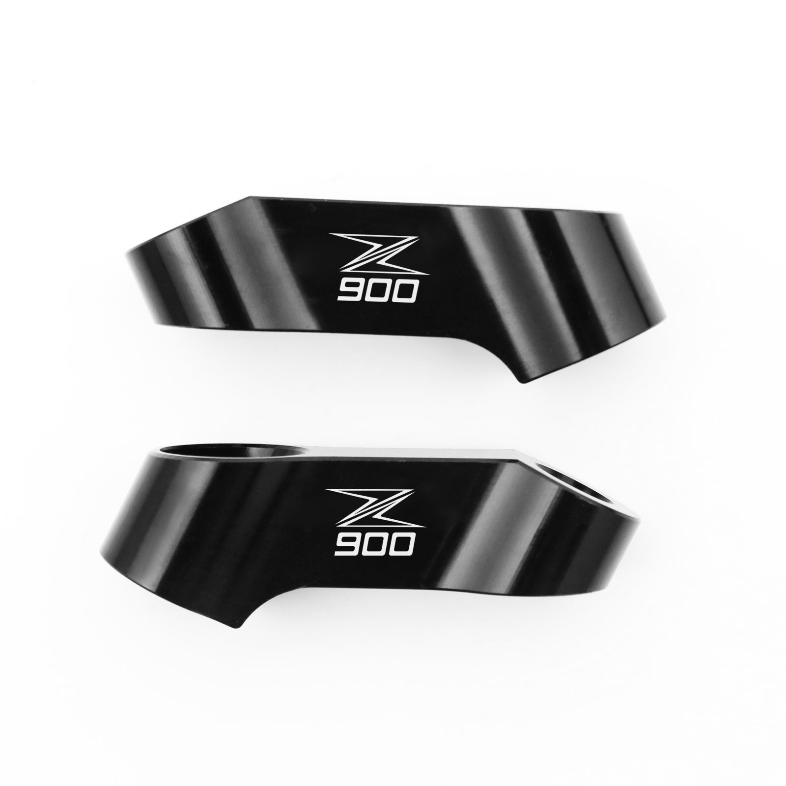 Fit Kawasaki Z900 ABS Z900RS Cafe Engraved Logo Mirror Extender Riser - MC Motoparts