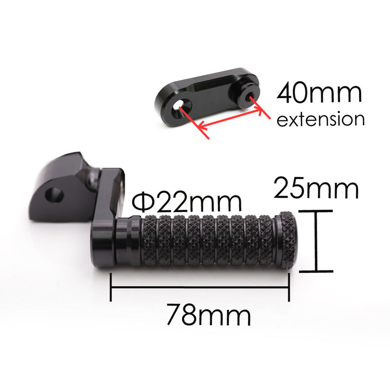 Fits Aprilia Dorsoduro 750 900 Tuono V4R 40mm Extension Rear M-GRIP Foot Pegs