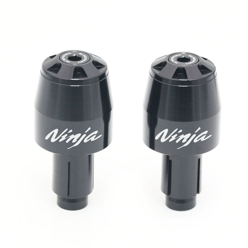 Fits Kawasaki 650R 400 250R Ninja Engraved Logo STORM CNC Bar Ends - MC Motoparts