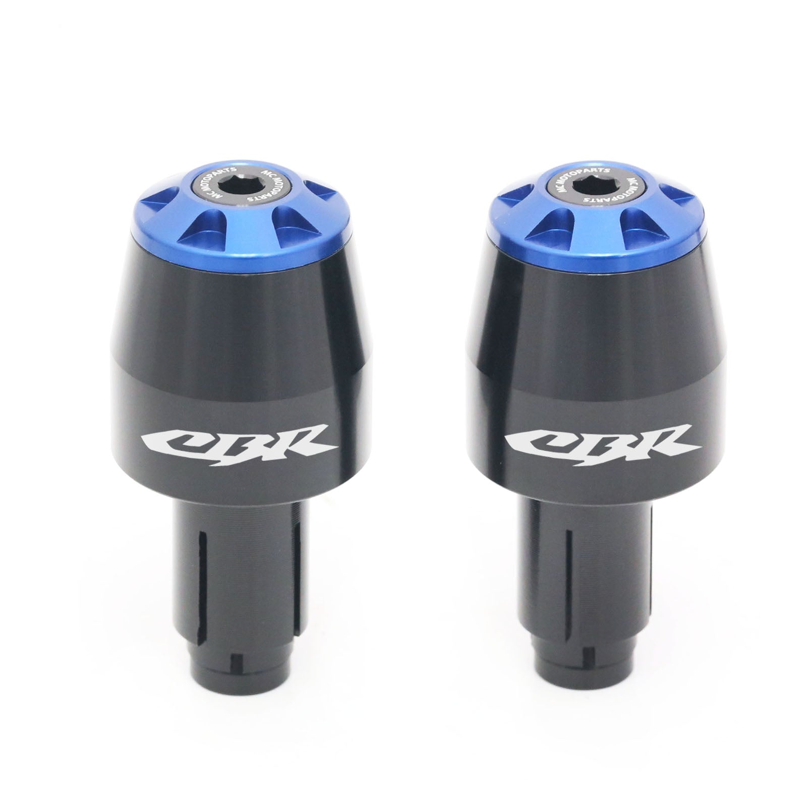 Fits Honda CBR1100XX CBR600RR CBR Engraved Logo STORM CNC Bar Ends - MC Motoparts