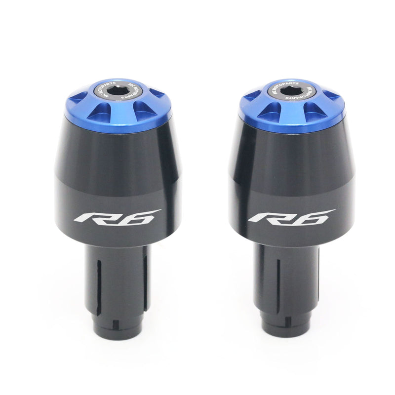 Fits Yamaha YZF-R6 2006-2019 R6 Engraved Logo STORM CNC Bar Ends - MC Motoparts