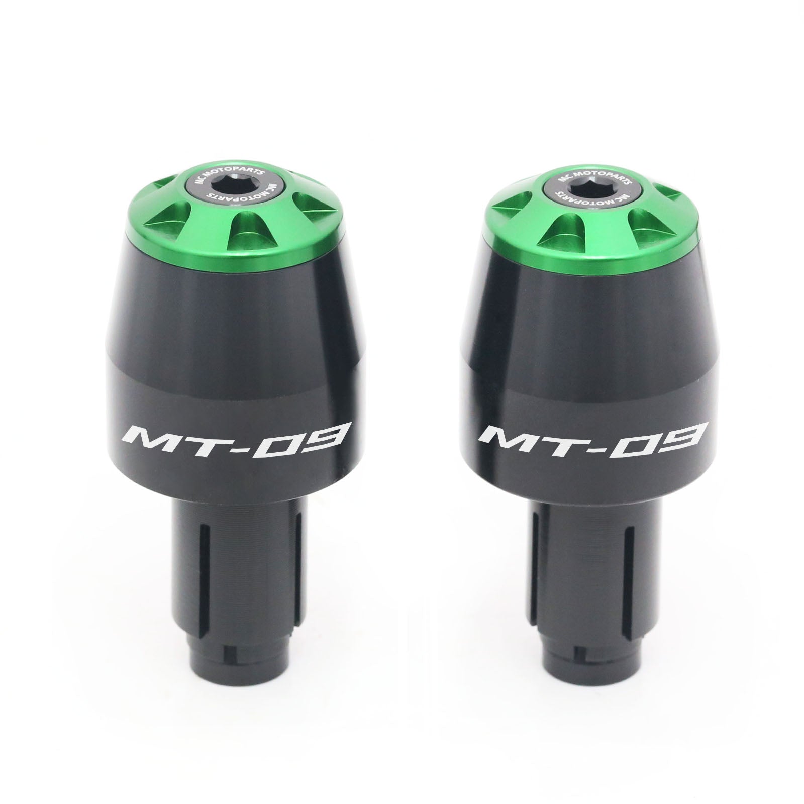 Fits Yamaha MT09 2013-2019 MT-09 Engraved Logo STORM CNC Bar Ends - MC Motoparts
