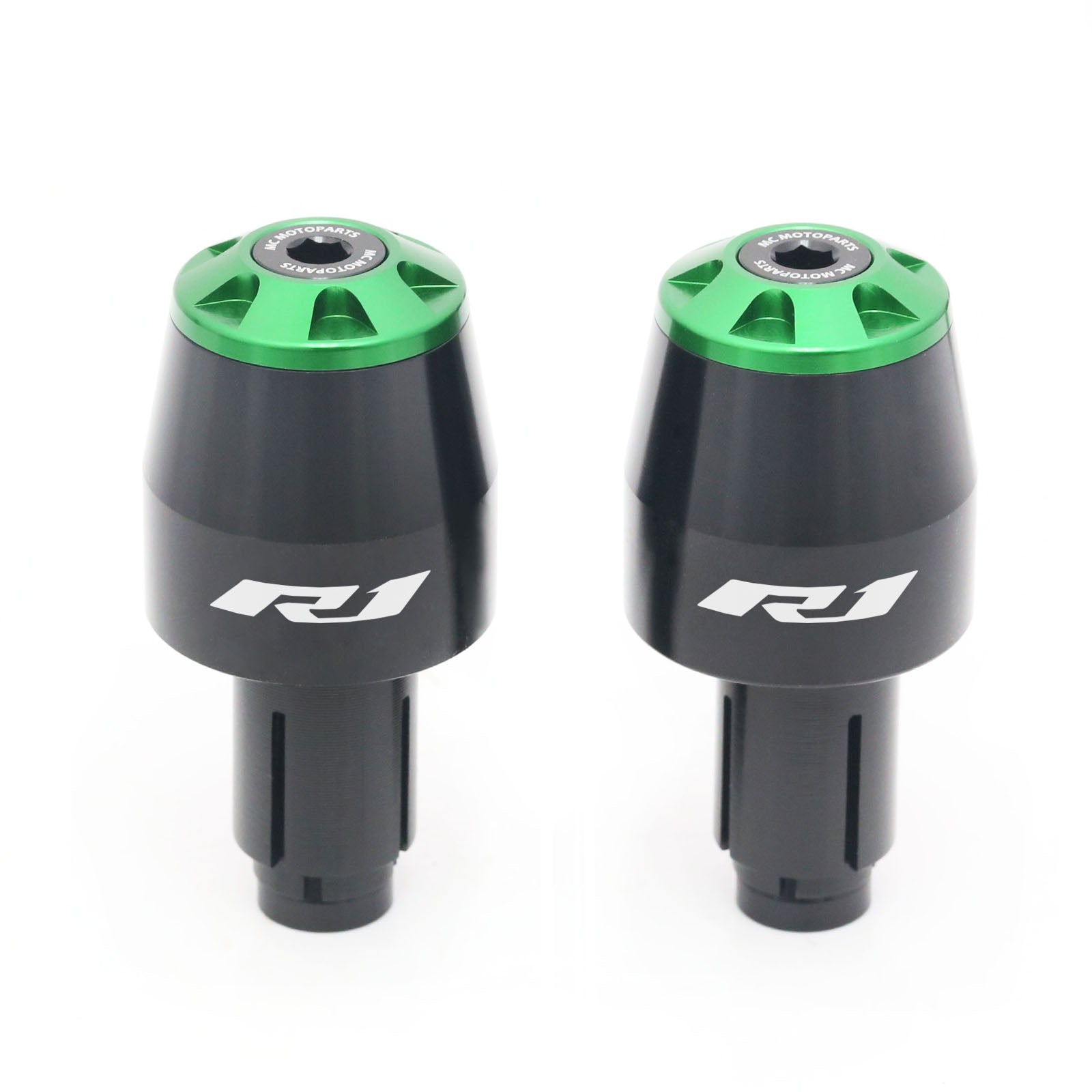 Fits Yamaha YZF-R1 98-19 R1M 15-19 R1 Engraved Logo STORM CNC Bar Ends - MC Motoparts
