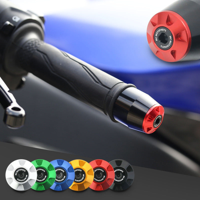 Fits Suzuki GSX-R 1000 750 600 GSXR Engraved Logo STORM CNC Bar Ends - MC Motoparts