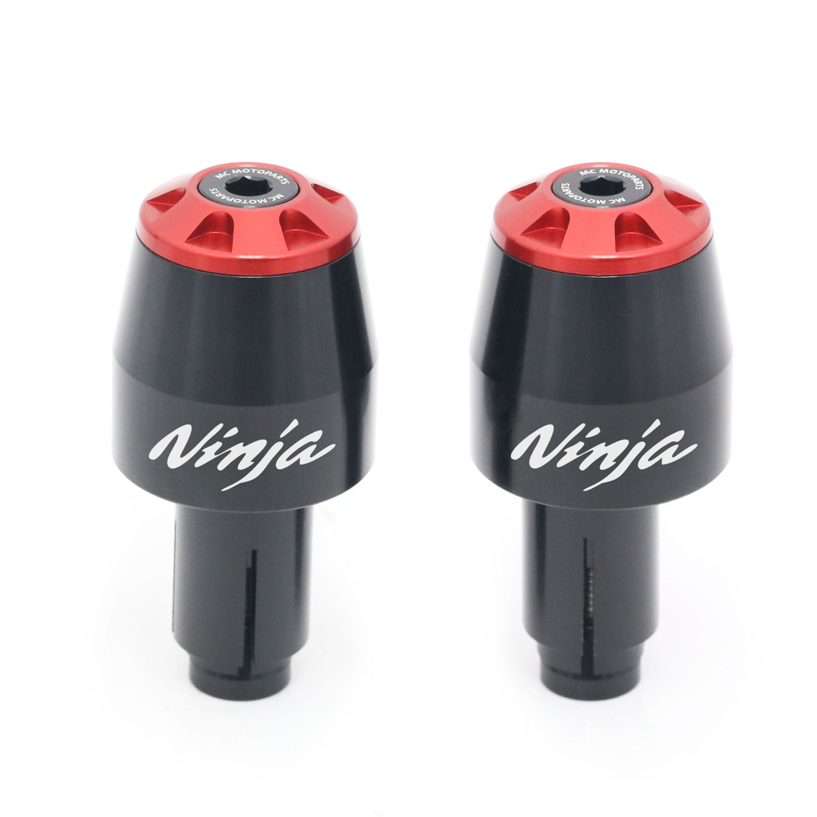 Fits Kawasaki 650R 400 250R Ninja Engraved Logo STORM CNC Bar Ends - MC Motoparts