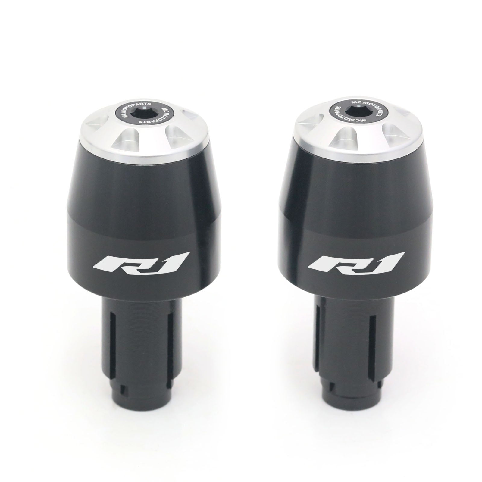 Fits Yamaha YZF-R1 98-19 R1M 15-19 R1 Engraved Logo STORM CNC Bar Ends - MC Motoparts