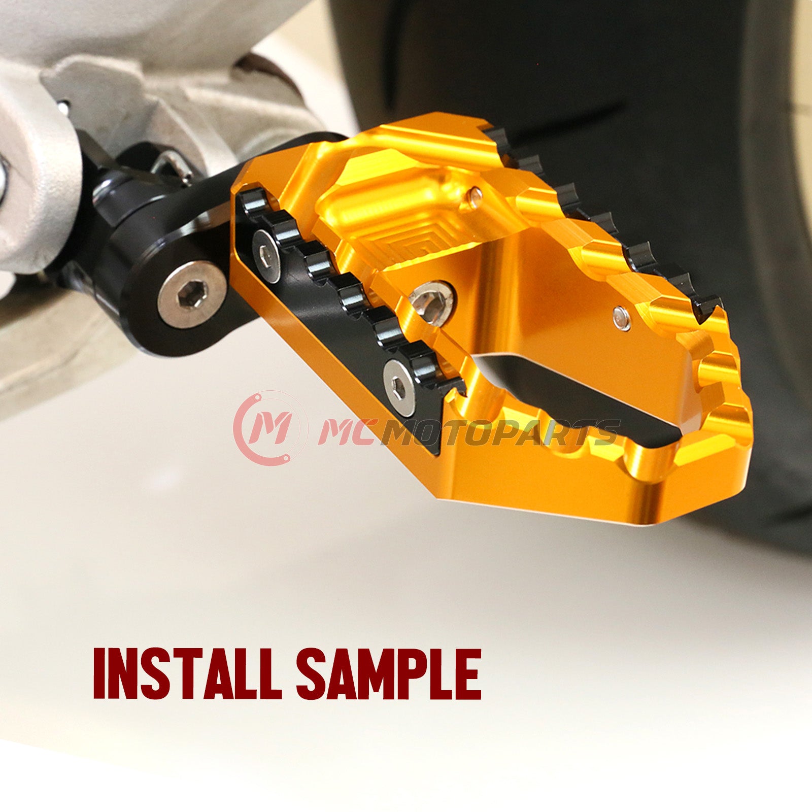 Fit BMW R nineT K1300R Front Touring 25mm Wide Foot Pegs - MC Motoparts