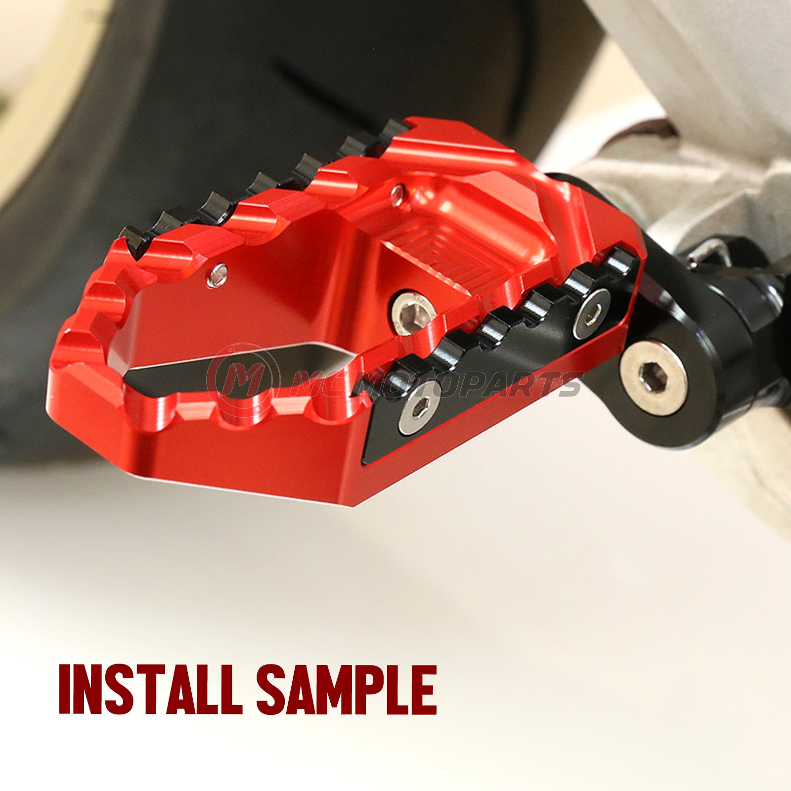 Fit Harley Davidson Fatboy Front Touring 25mm Wide Foot Pegs - MC Motoparts
