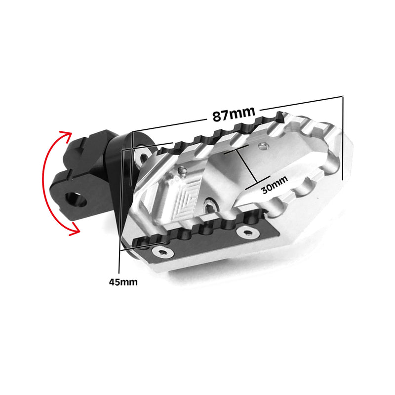 Fit Kawasaki ZX10R ZX6R Front Touring 25mm Multi-Step Foot Pegs - MC Motoparts