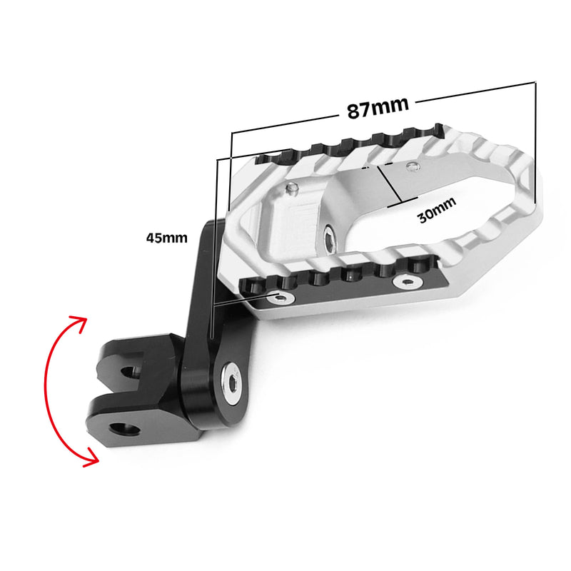 Fits Kawasaki Versys 1000 ZR7S ZRX1200 Front Touring 40mm Adjustable Foot Pegs - MC Motoparts