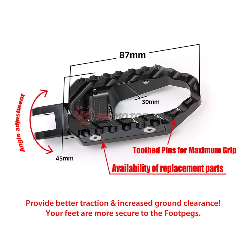 Fits Kawasaki ZX-6R ZX-7R Ninja 300R Rear TRC Touring Wide Foot Pegs