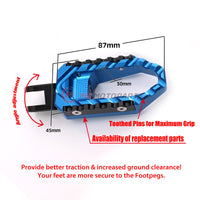 Fits Yamaha XMAX TMAX 530 Rear TRC Touring Wide Foot Pegs