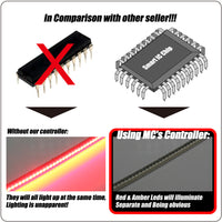 12cm LED Turn Signal & Tail Brake Light Strips - MC Motoparts