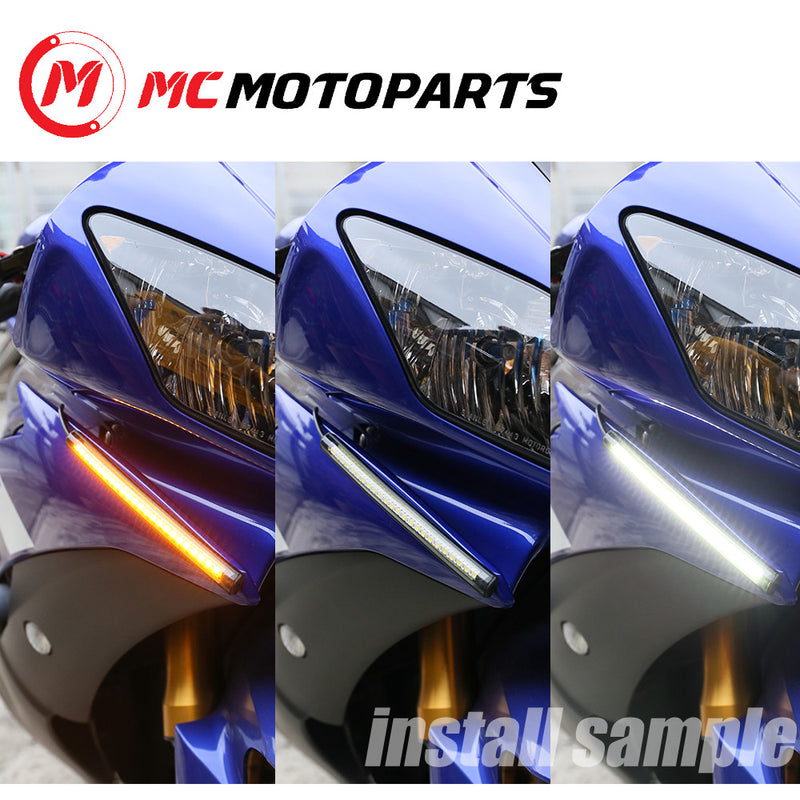 12cm LED Turn Signal & Front Running Light Strips - MC Motoparts