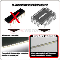 18cm LED Turn Signal & Front Running Light Strips - MC Motoparts