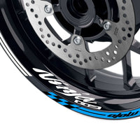 Fit Kawasaki Ninja H2 H2R Logo GP 17 inch Rim Wheel Stickers Racing Check