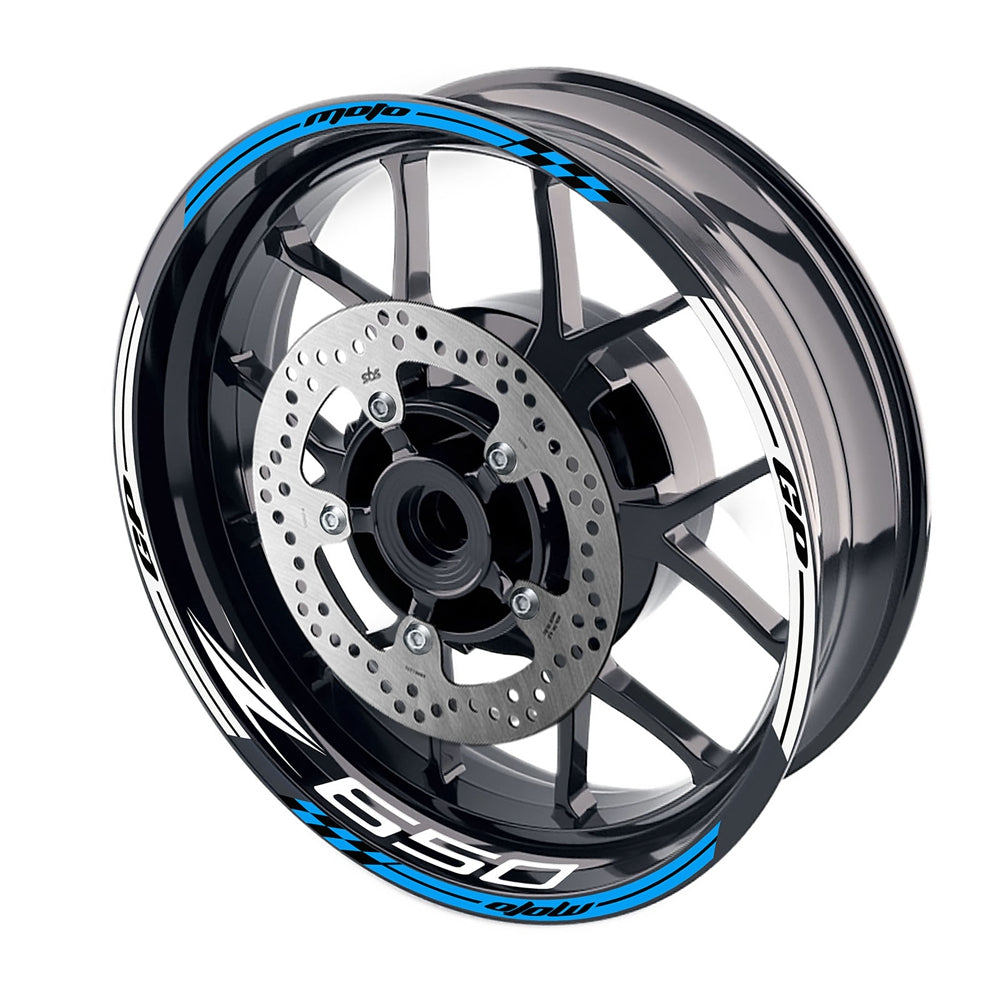 Fit Kawasaki Z650 Logo Moto GP Check 17 inch Wheel Rim Sticker - MC Motoparts