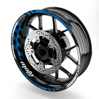 Fit Yamaha MT-10 Logo Moto GP Check 17 inch Wheel Rim Sticker - MC Motoparts