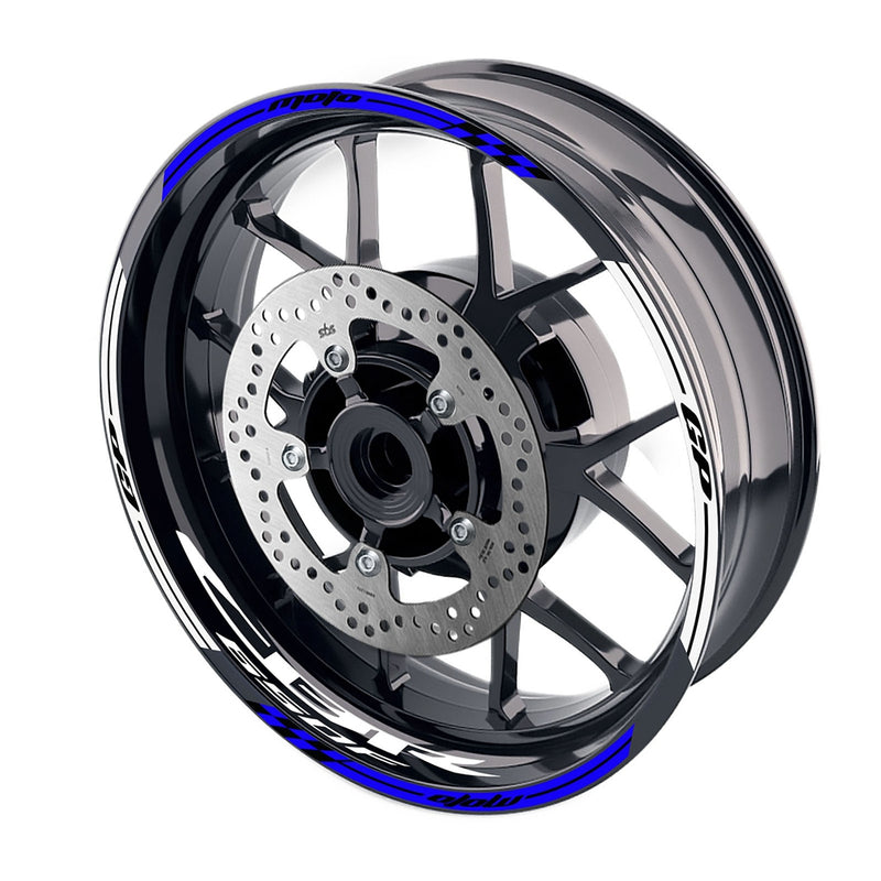Fit Honda CBR650F Logo Moto GP Check 17 inch Wheel Rim Sticker - MC Motoparts