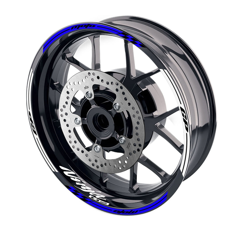 Fit Kawasaki Ninja H2 H2R Logo Moto GP Check 17 inch Wheel Rim Sticker - MC Motoparts