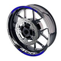 Fit Kawasaki Z400 Logo Moto GP Check 17 inch Wheel Rim Sticker - MC Motoparts