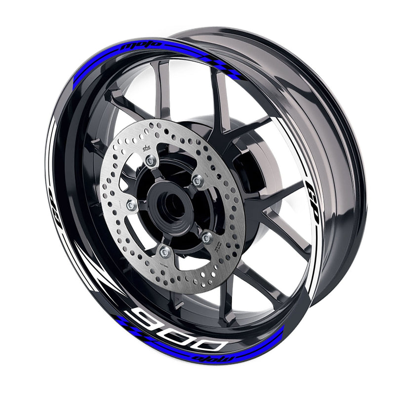Fit Kawasaki Z900 Logo Moto GP Check 17 inch Wheel Rim Sticker - MC Motoparts