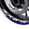 Fit Kawasaki ZX6RR Ninja ZX600 Logo GP 17 inch Rim Wheel Stickers Racing Check