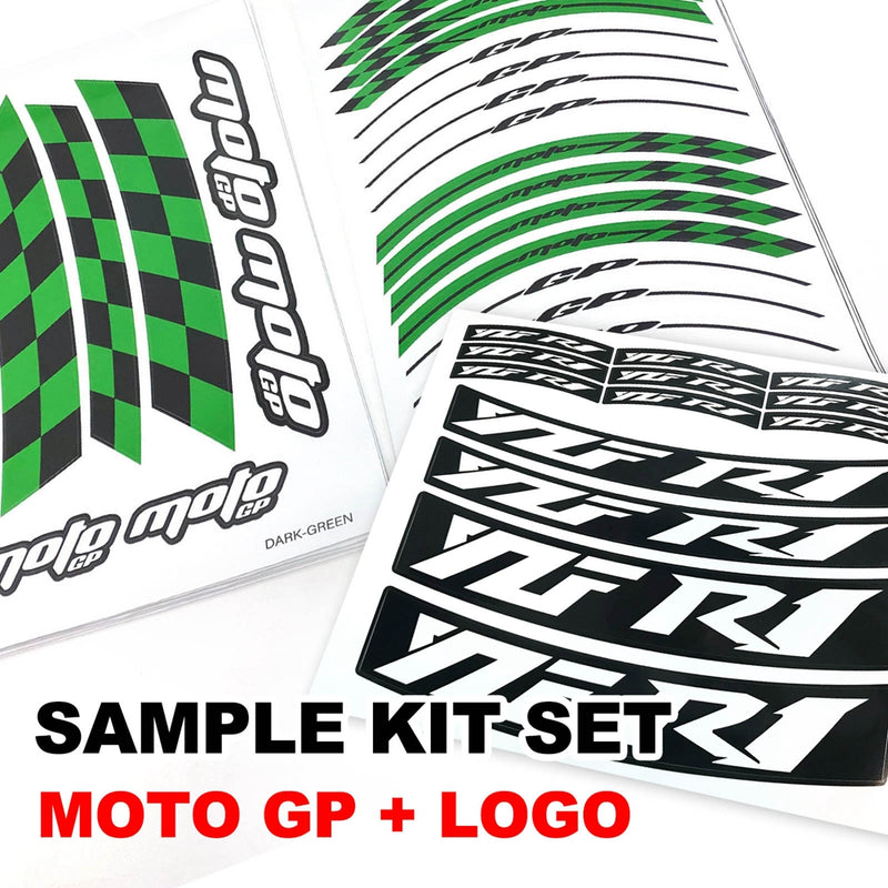 Fit Suzuki GSXR1000 Logo Moto GP Check 17'' Wheel Rim Sticker - MC Motoparts