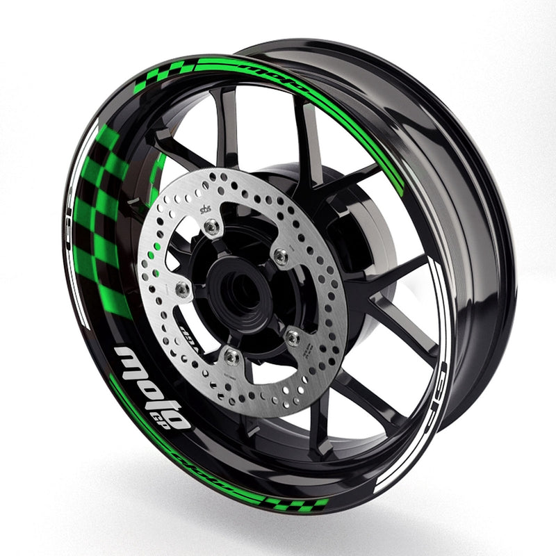 Fit Honda CBR650F Logo Moto GP Check 17 inch Wheel Rim Sticker - MC Motoparts