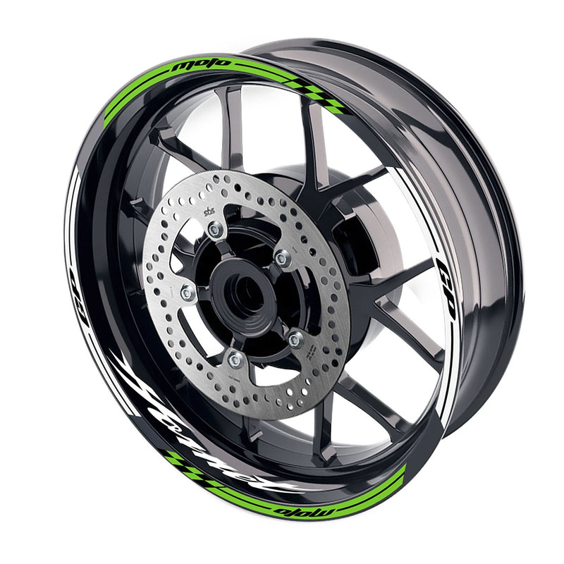 Fit Honda CB919 Hornet CB600F Logo Moto GP Check 17 inch Wheel Rim Sticker - MC Motoparts
