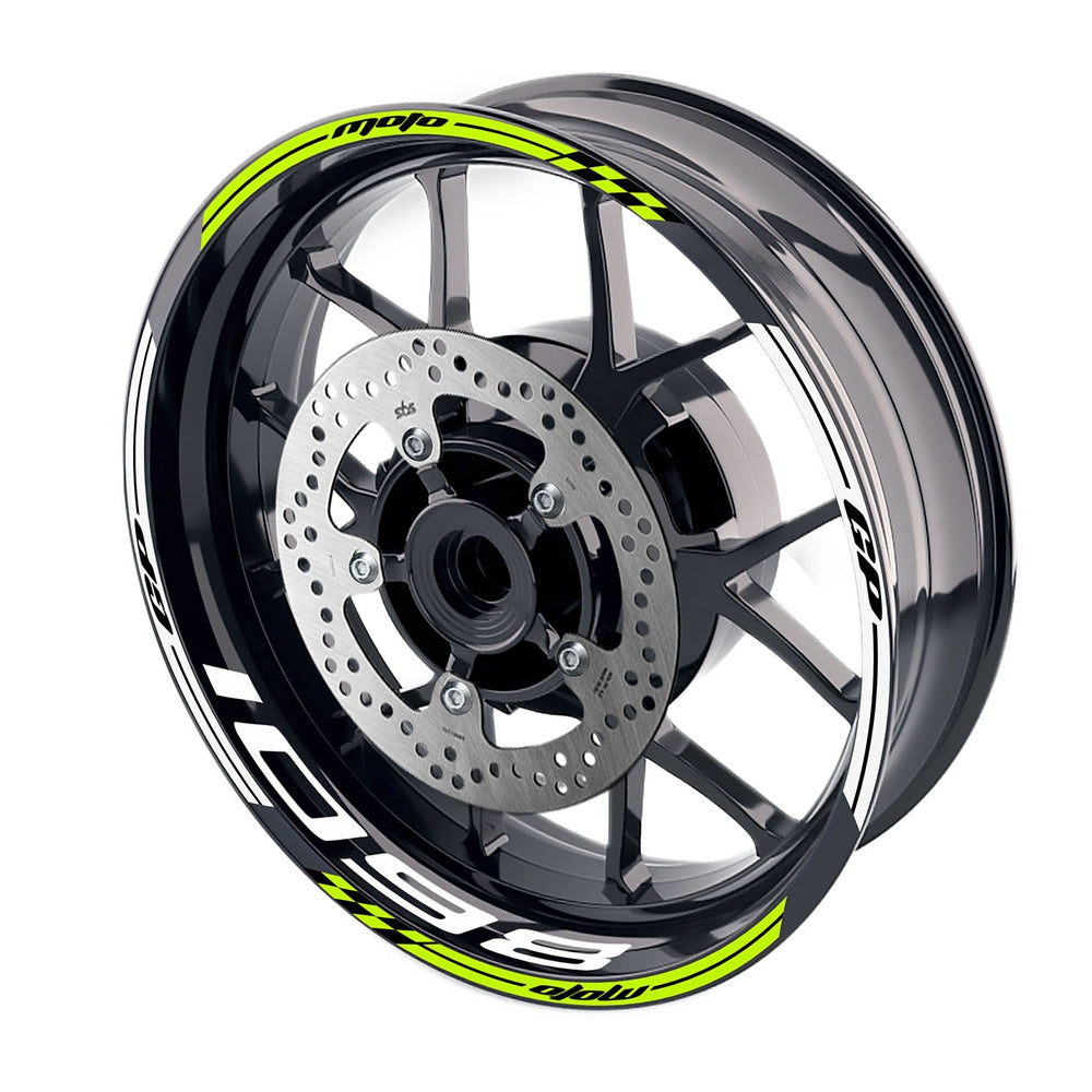 Fit Ducati 1098 Logo Moto GP Check 17 inch Wheel Rim Sticker - MC Motoparts