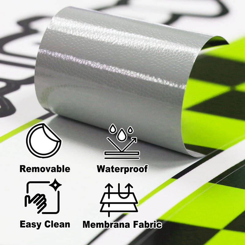 Fit Kawasaki ZX10R Ninja Logo Moto GP Check 17 inch Wheel Rim Sticker - MC Motoparts