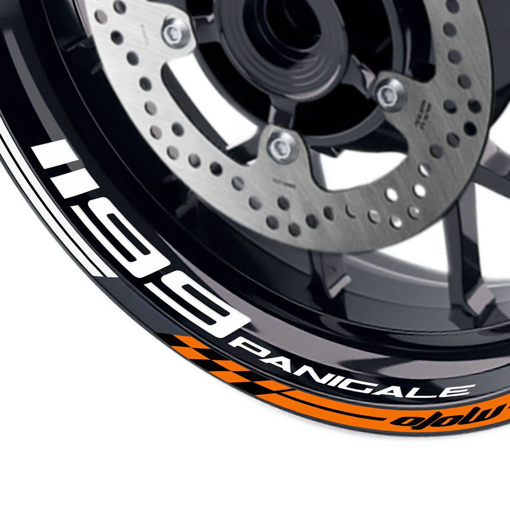 Fit Ducati 1199 Panigale Logo GP 17 inch Rim Wheel Stickers Racing Check