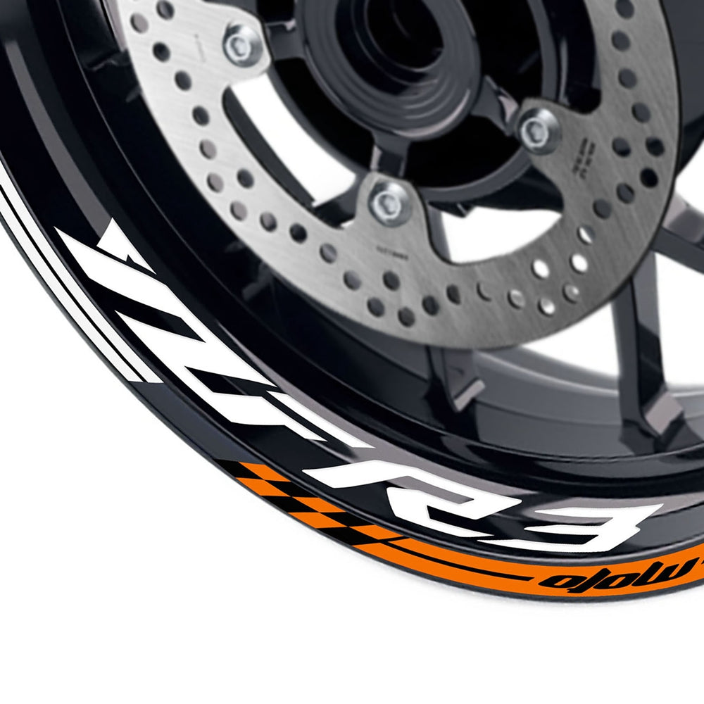 Fit Yamaha YZF R3 Logo GP 17 inch Rim Wheel Stickers Racing Check