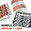 Fit Kawasaki ZX10RR Ninja Logo Moto GP Check 17 inch Wheel Rim Sticker - MC Motoparts