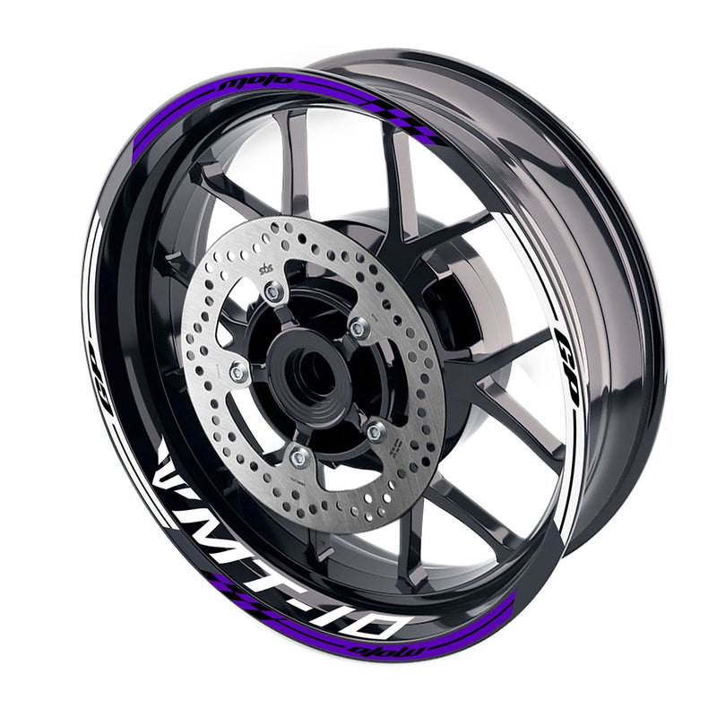 Fit Yamaha MT-10 Logo Moto GP Check 17 inch Wheel Rim Sticker - MC Motoparts