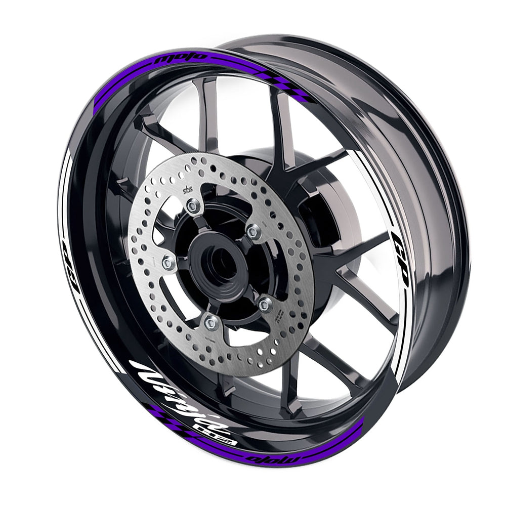 Fit Kawasaki Ninja H2 H2R Logo Moto GP Check 17 inch Wheel Rim Sticker - MC Motoparts