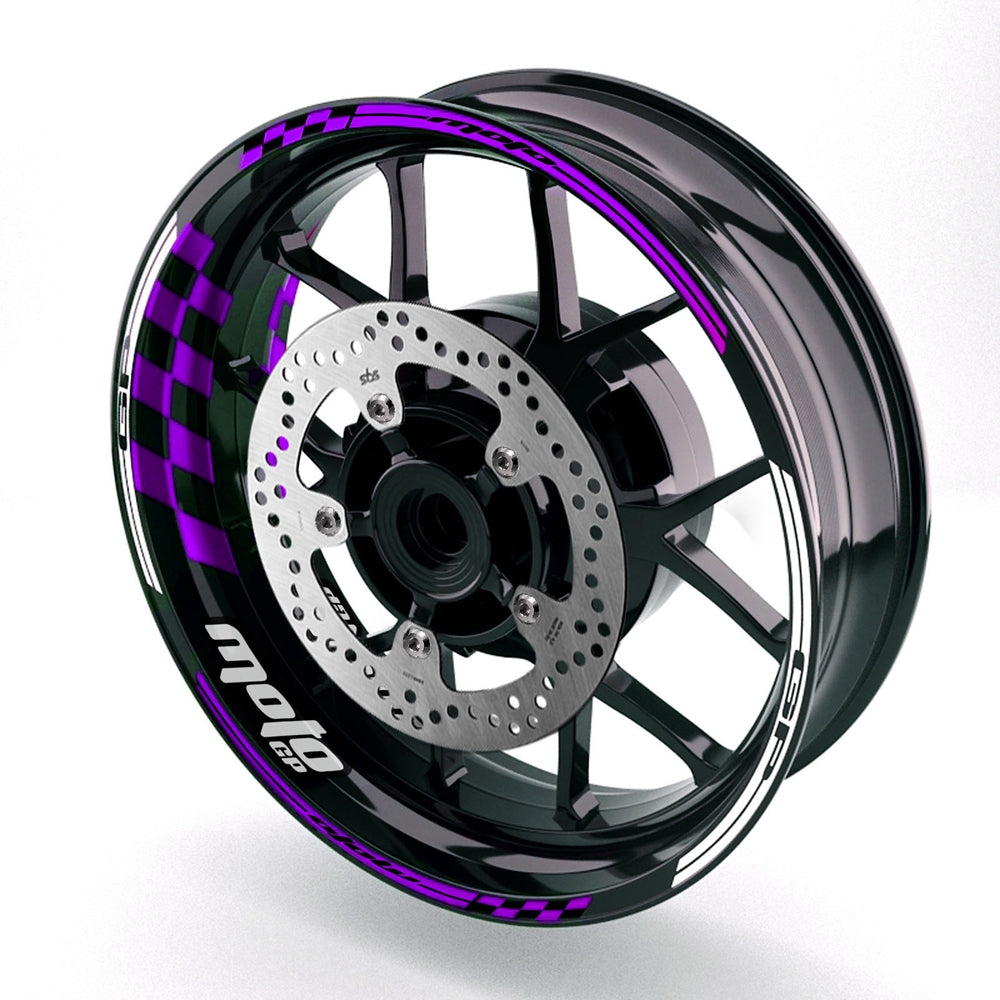 Fit Honda CBR1000RR 19-21 Logo Moto GP Check 17 inch Wheel Rim Sticker - MC Motoparts