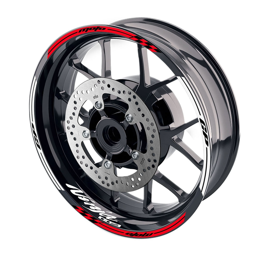 Fit Kawasaki Ninja H2 H2R Logo Moto GP Check 17 inch Wheel Rim Sticker - MC Motoparts
