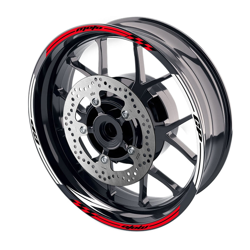 Fit Kawasaki Z750 Z800 Logo Moto GP Check 17 inch Wheel Rim Sticker - MC Motoparts