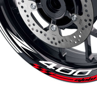 Fit Kawasaki Z400 Logo GP 17 inch Rim Wheel Stickers Racing Check