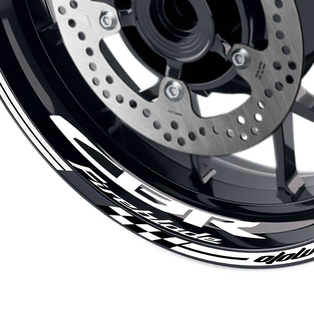 Fit Honda CBR1000RR Logo GP 17 inch Rim Wheel Stickers Racing Check