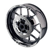 Fit Kawasaki Z750 Z800 Logo Moto GP Check 17 inch Wheel Rim Sticker - MC Motoparts