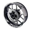 Fit Kawasaki Z400 Logo Moto GP Check 17 inch Wheel Rim Sticker - MC Motoparts